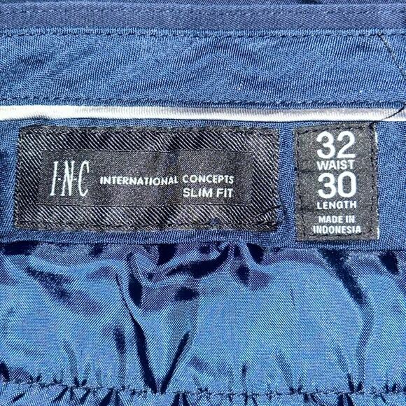 Mens INC International Concepts Slim Fit Navy Pants Size 32 - Picture 3 of 8